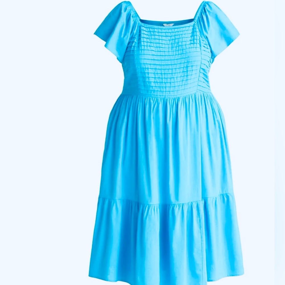 NWT Terra & Sky Blue Dress. Size 3X - Picture 2 of 9